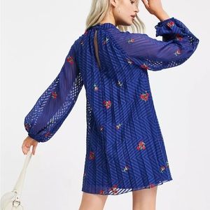 ASOS Blue Rose Patterned Dress